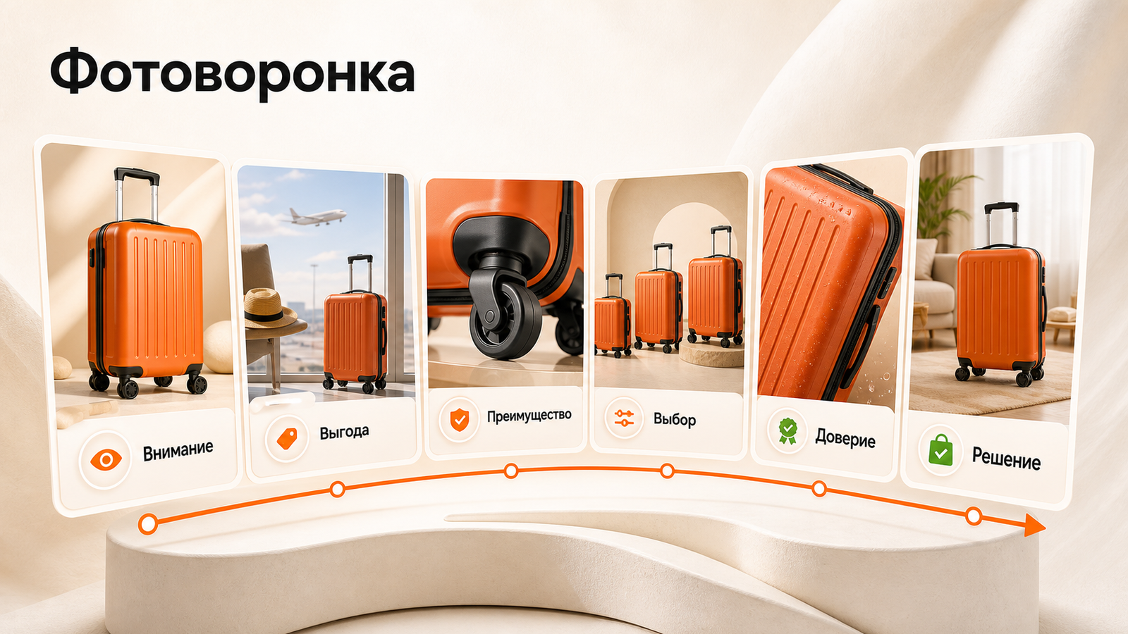 Структура фотоворонки карточки товара