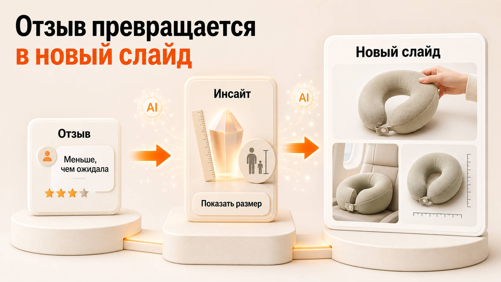 Отзыв покупателя превращается в новый слайд